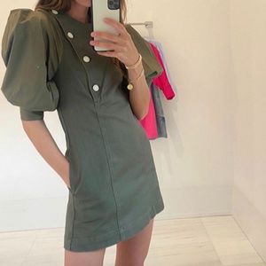 SomethingNavy Arielle Charnas Dress Pearl Buttons